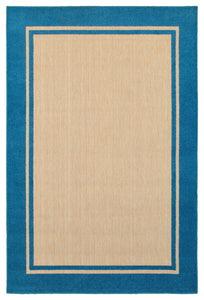 Oriental Weavers Cayman 5594B Border Area Rug, Sand/Blue, 7'10"x10'10"