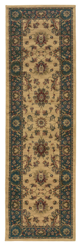 Oriental Weavers Ariana Ivory/Blue Oriental 311Z3 Area Rug, Runner 2'3"x7'9"