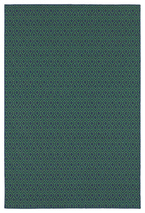 Oriental Weavers Meridian 1634Q Geometric Area Rug, Navy/Green, 5'3"x7'6"