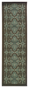 Oriental Weavers Montego Blue/Brown Oriental 2335L Area Rug, 2'3"x7'6" Runner