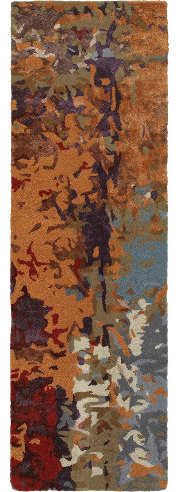 Oriental Weavers Galaxy Multi/Orange Abstract 21904 Area Rug, Runner 2'6"x8'