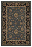 Oriental Weavers Ariana Blue/Black Floral 623H3 Area Rug, Rectangular 4'x5'9"