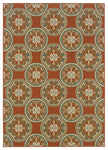 Oriental Weavers Montego 8323D Floral Area Rug, Orange/Ivory, 8'6"x13' Rectangle