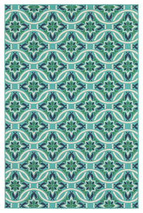 Oriental Weavers Meridian 5868L Floral Area Rug, Blue/Green, 1'10"x2'10"