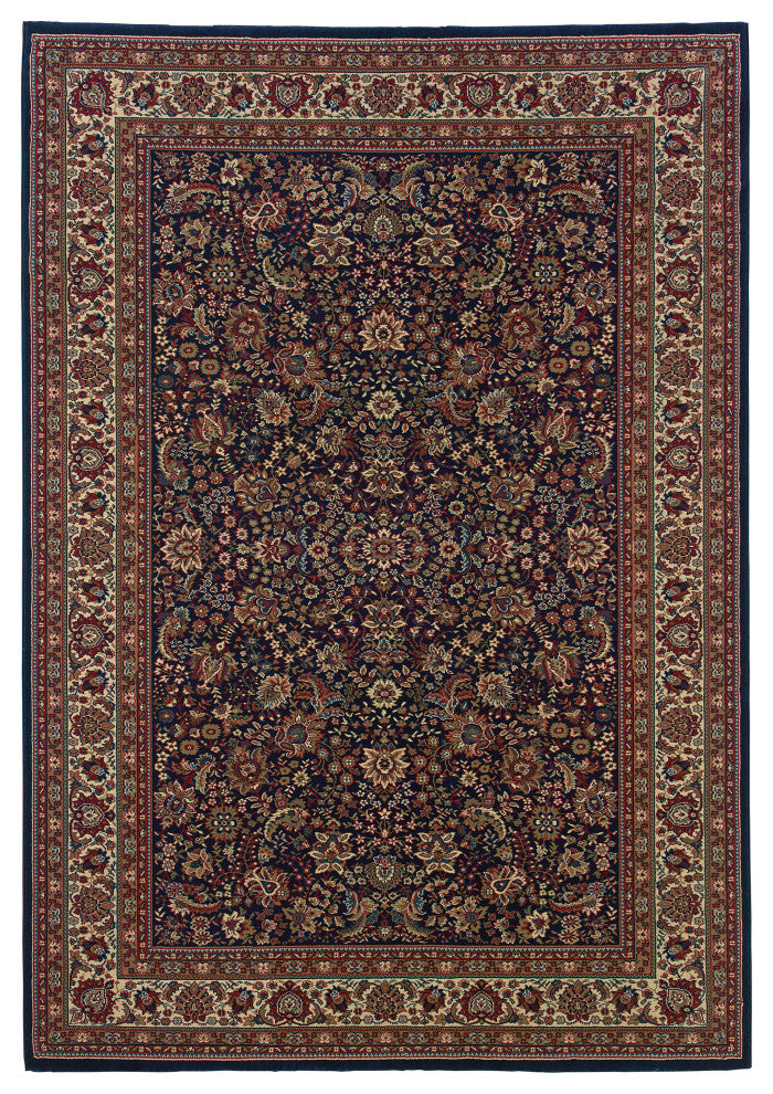 Oriental Weavers Ariana Blue/Red Oriental 113B2 Area Rug, Rectangular 4'x5'9"