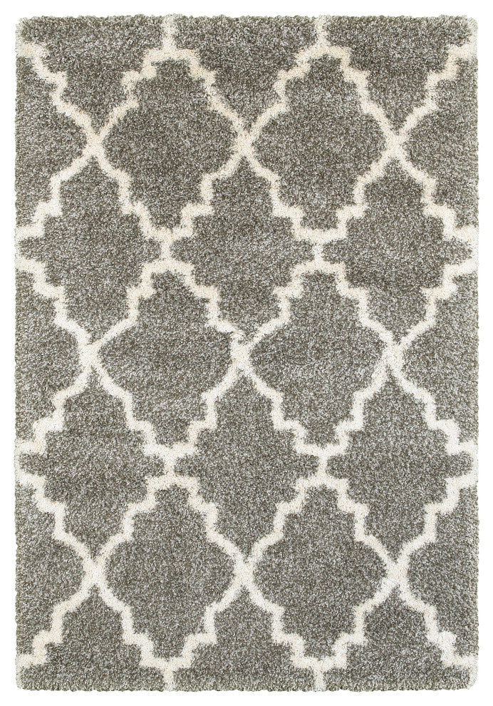 Oriental Weavers Henderson 092E9 Geometric Area Rug, Gray/Ivory, 1'10"x3'3"