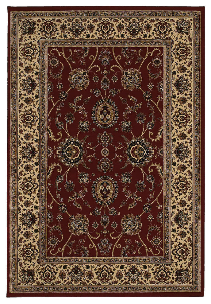 Oriental Weavers Ariana Red/Ivory Oriental 130/8 Area Rug, Rectangular 4'x5'9"