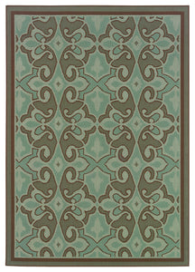 Oriental Weavers Montego 2335L Oriental Area Rug, Blue/Brown, 1'9"x3'9"