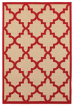 Oriental Weavers Cayman Sand/Red Geometric 660R9 Area Rug, Runner 2'3"x7'6"