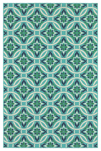 Oriental Weavers Meridian 5868L Floral Area Rug, Blue/Green, 7'10"x10'10"