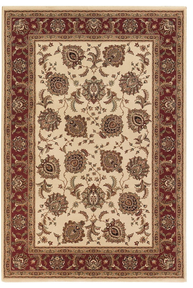 Oriental Weavers Ariana Ivory/Red Oriental 117J3 Area Rug, Rectangular 4'x5'9"