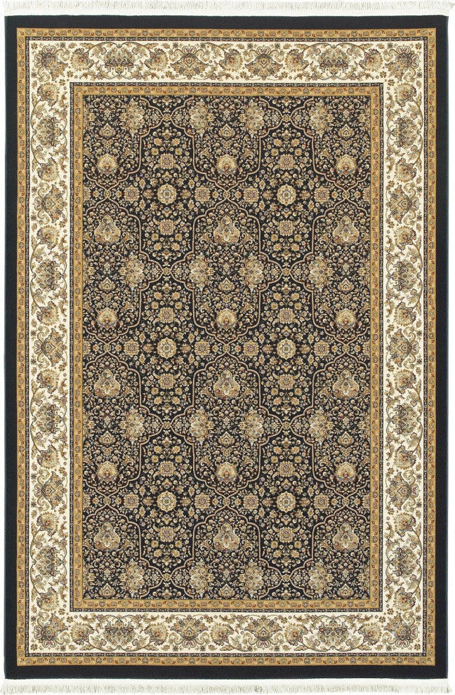 Oriental Weavers Masterpiece 1331B Area Rug, Navy/Ivory, 2'3"x10' Runner