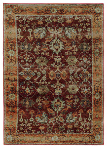 Oriental Weavers Andorra 7154A Oriental Area Rug, Red/Gold, 1'10"x3'2"