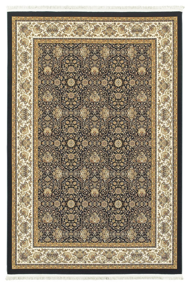 Oriental Weavers Masterpiece 1331B Area Rug, Navy/Ivory, 3'10"x5'5" Rectangle