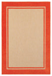 Oriental Weavers Cayman 5594Q Border Area Rug, Sand/Orange, 5'3"x7'6" Rectangle