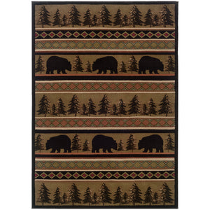 Oriental Weavers Hudson Black/Beige Southwest/Lodge 1066A Area Rug