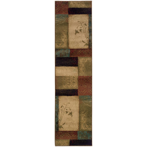 Oriental Weavers Hudson Beige/Green Geometric 040A1 Area Rug