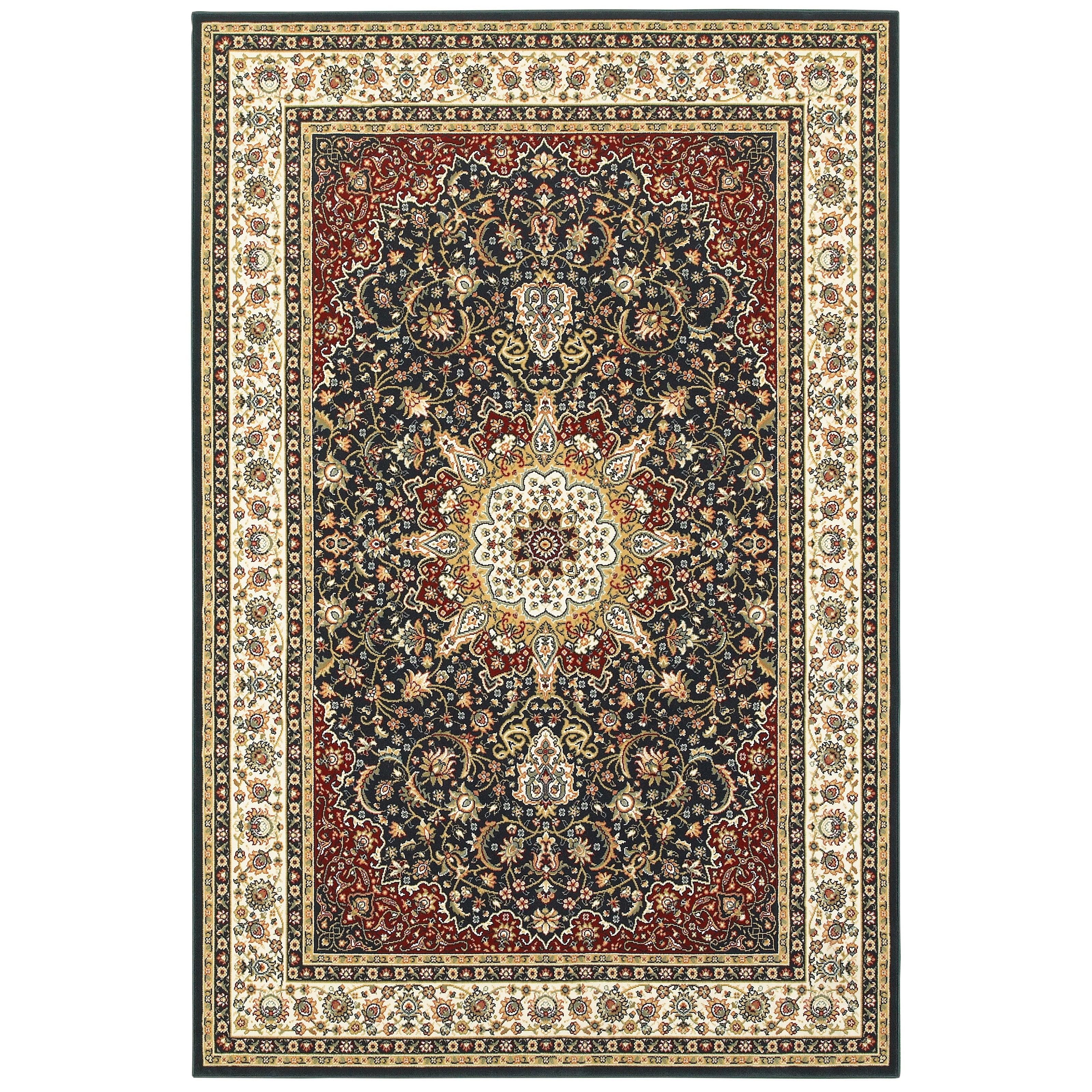 Oriental Weavers Kashan Navy/Ivory Oriental 119U1 Area Rug