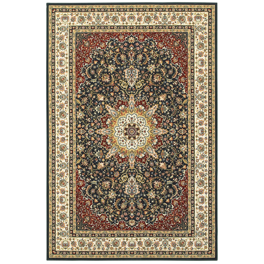 Oriental Weavers Kashan Navy/Ivory Oriental 119U1 Area Rug