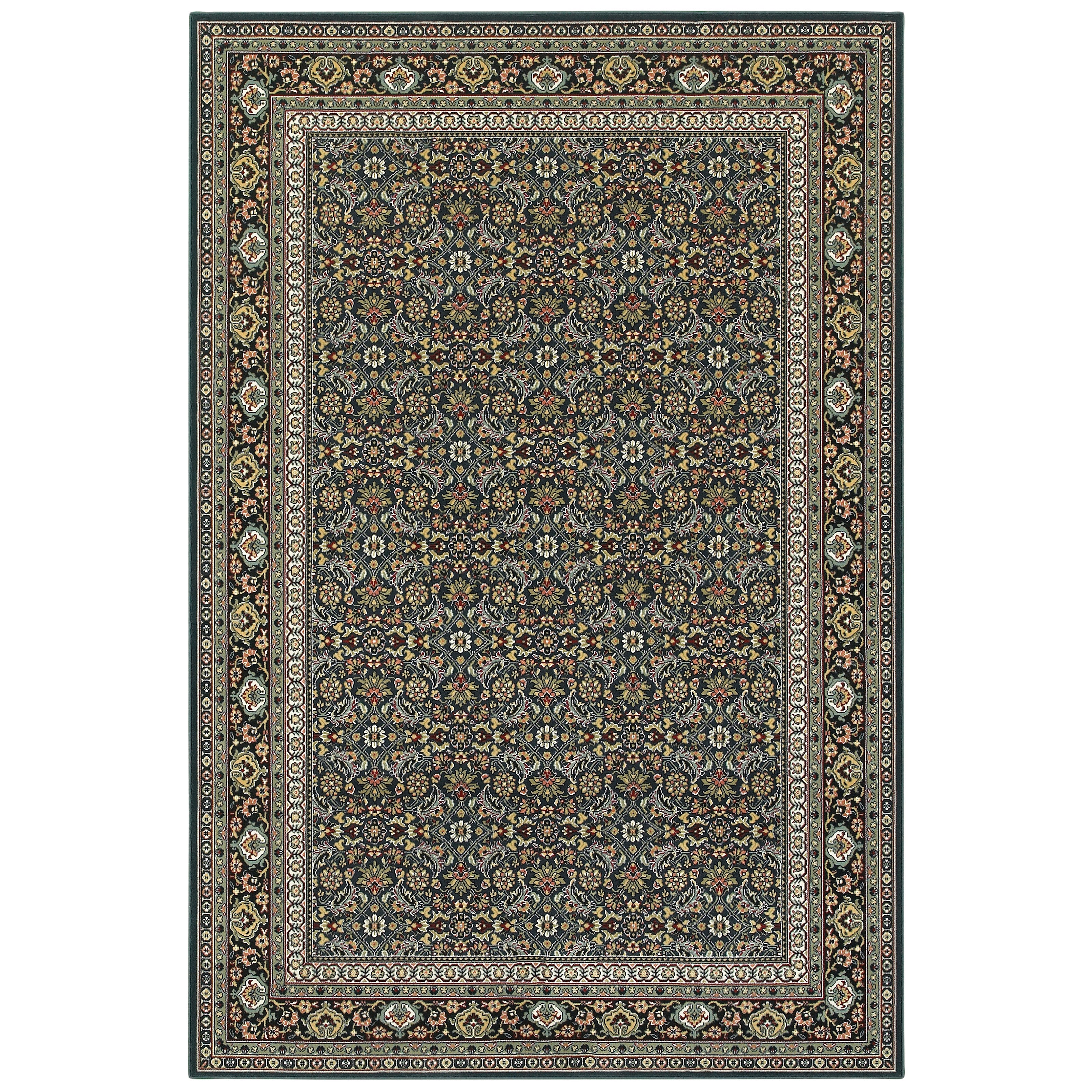 Oriental Weavers Kashan Navy/Multi Oriental 180L1 Area Rug