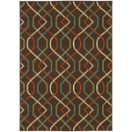 Oriental Weavers Montego Brown/Ivory Geometric 896N6 Area Rug