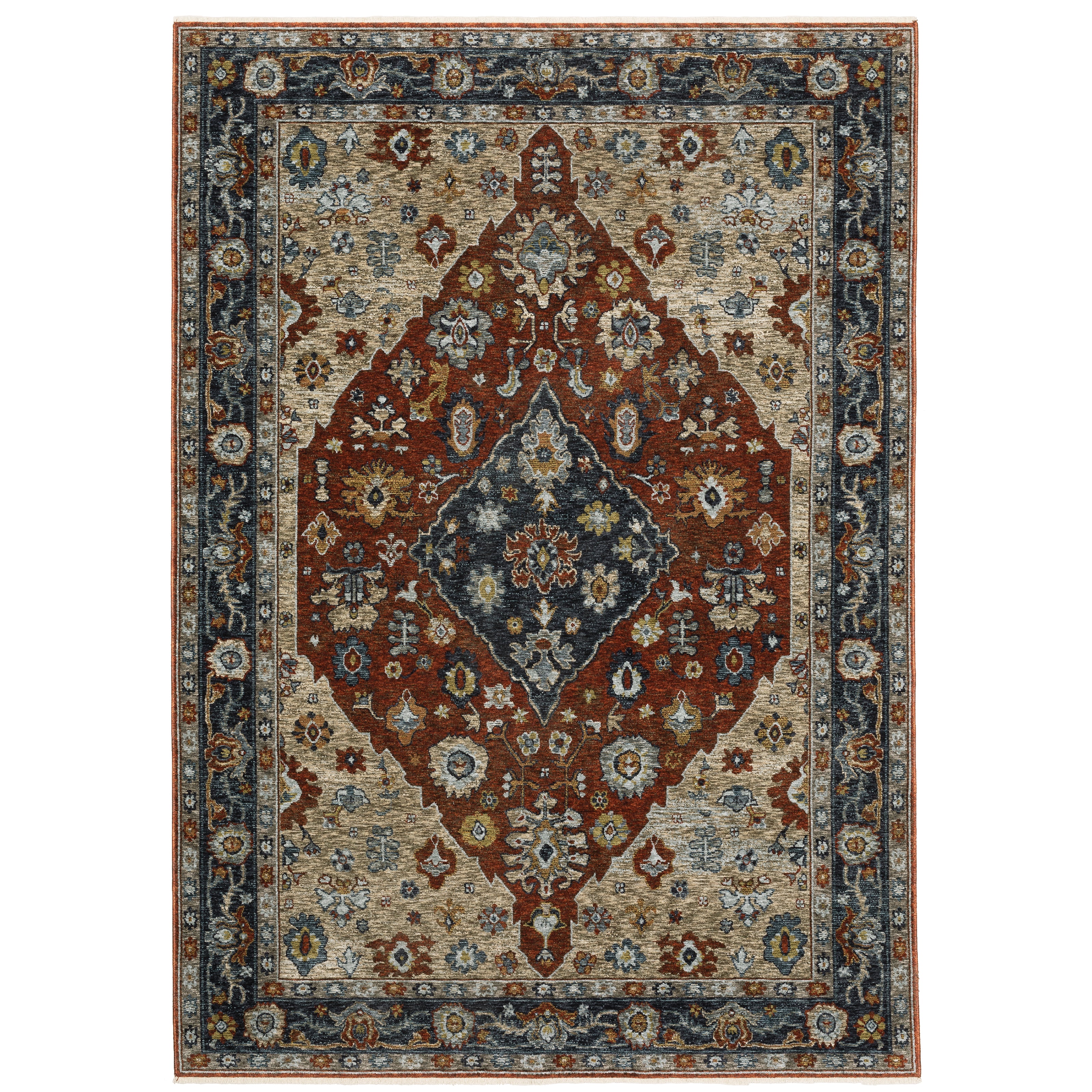 Aberdeen 1143H Rust/Blue 2' x 3' Rug