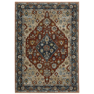 Aberdeen 1143H Rust/Blue 2' x 3' Rug