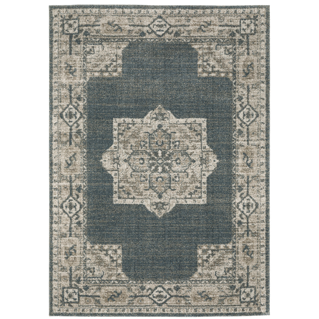 Alton 5501B Blue/Beige 3'3" x 5' Rug