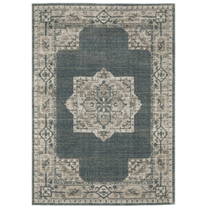 Alton 5501B Blue/Beige 3'3" x 5' Rug