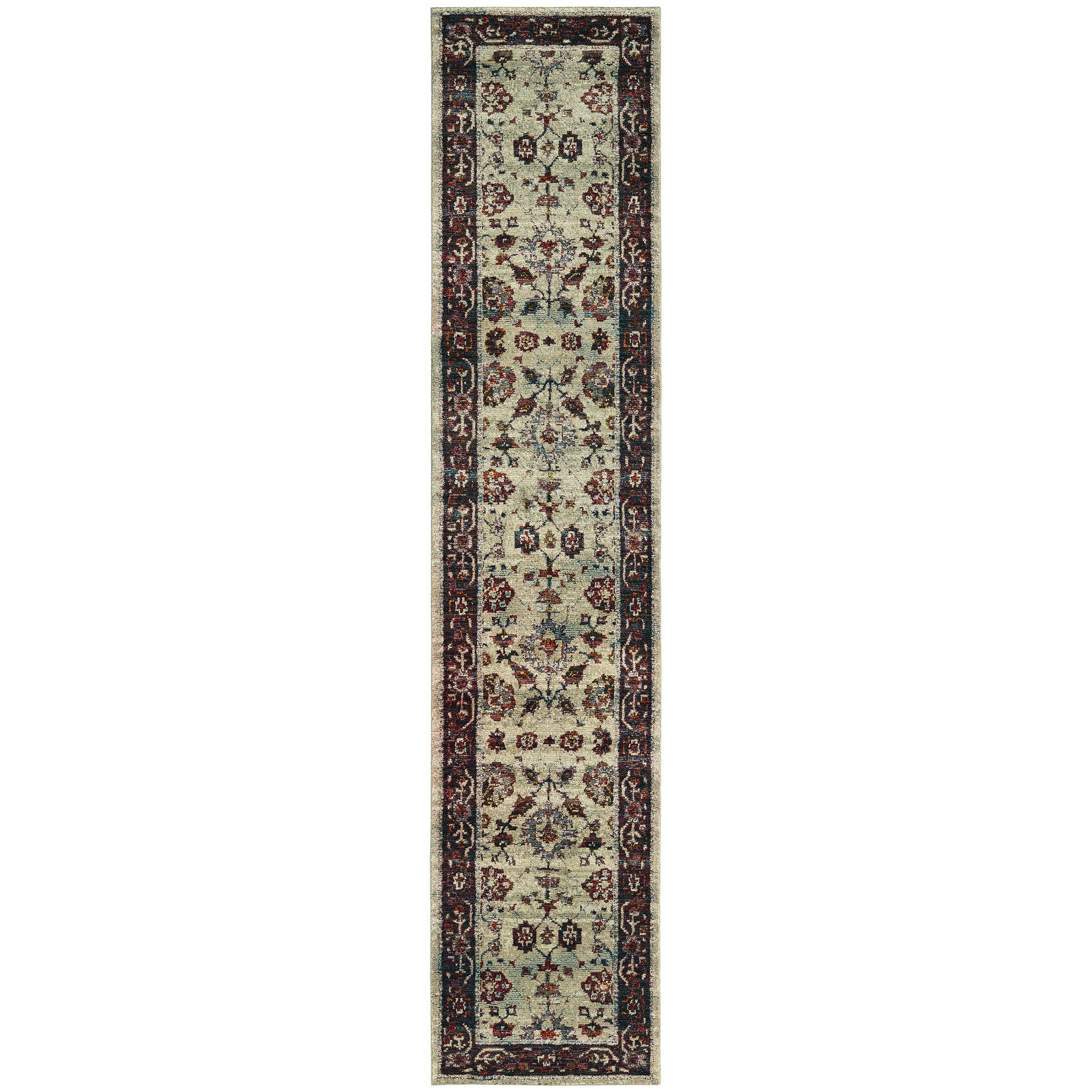 Andorra 6842D Stone/Red 10' x 13'2" Rug