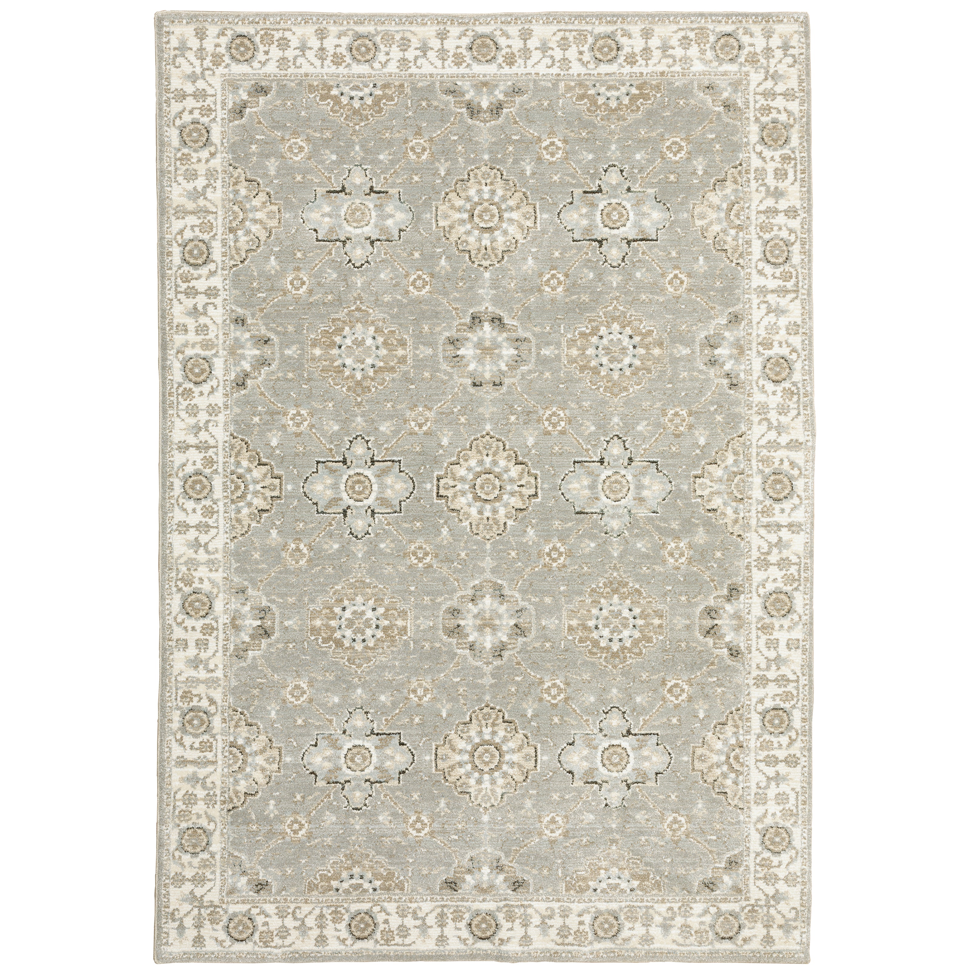 Andorra 8929H Grey/Ivory 1'10" x 3'2" Rug