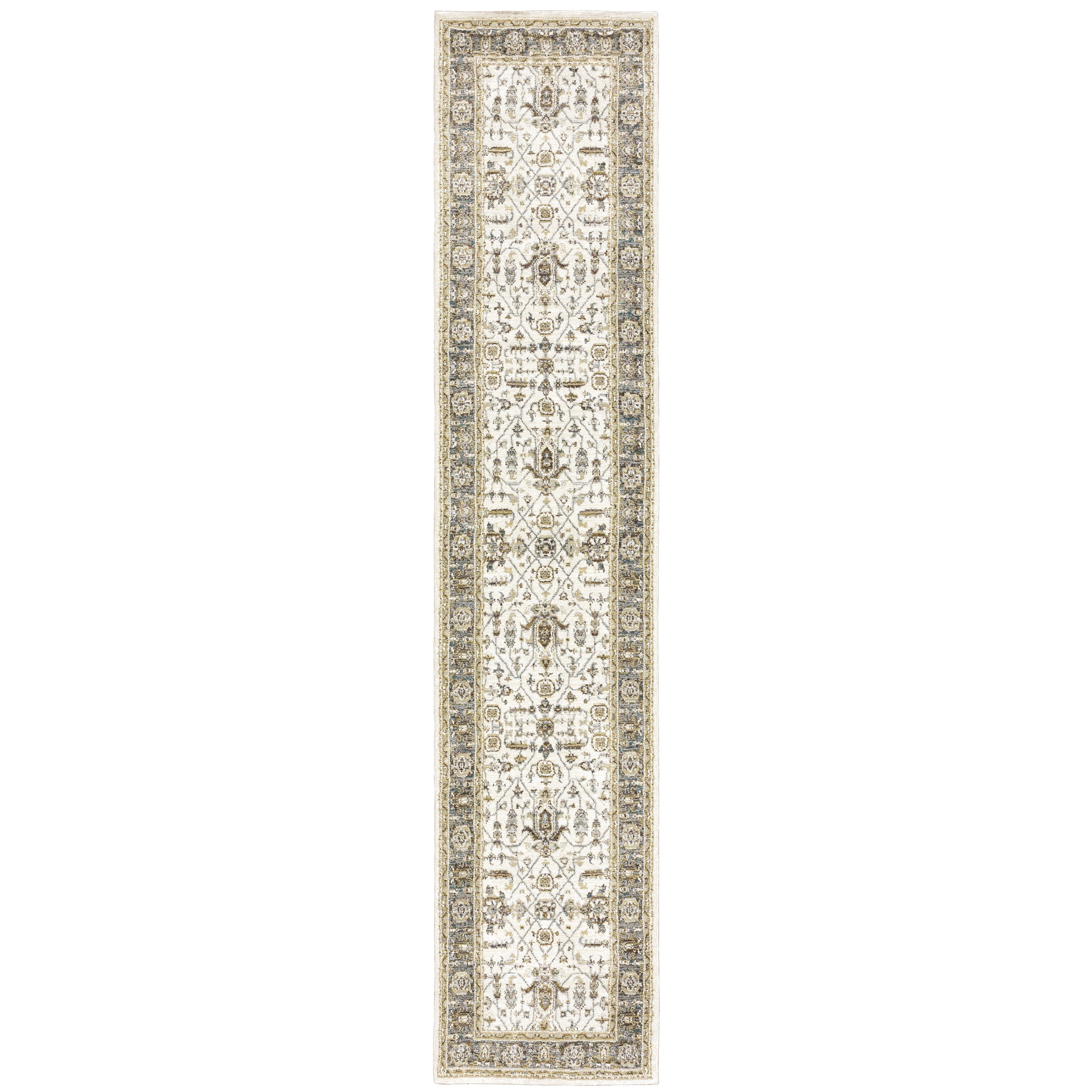 Andorra 9537P Ivory/Grey 1'10" x 3'2" Rug