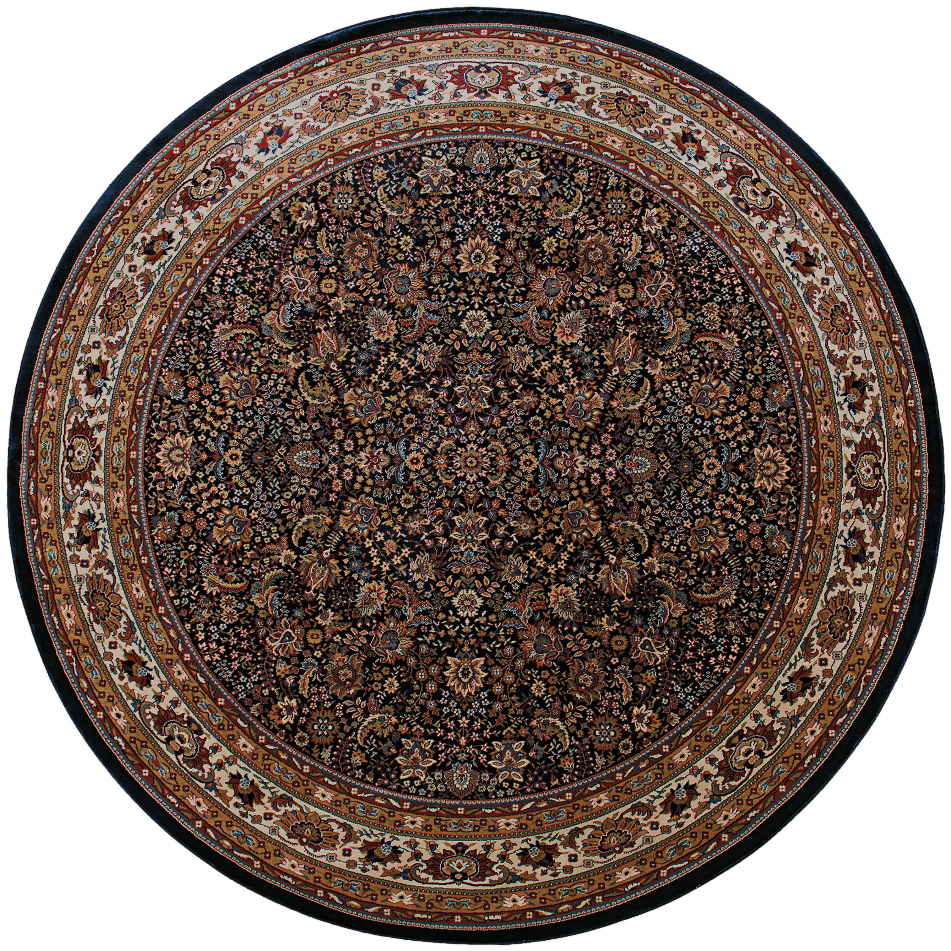 Ariana 113B2 Blue/Red 6' Round Rug