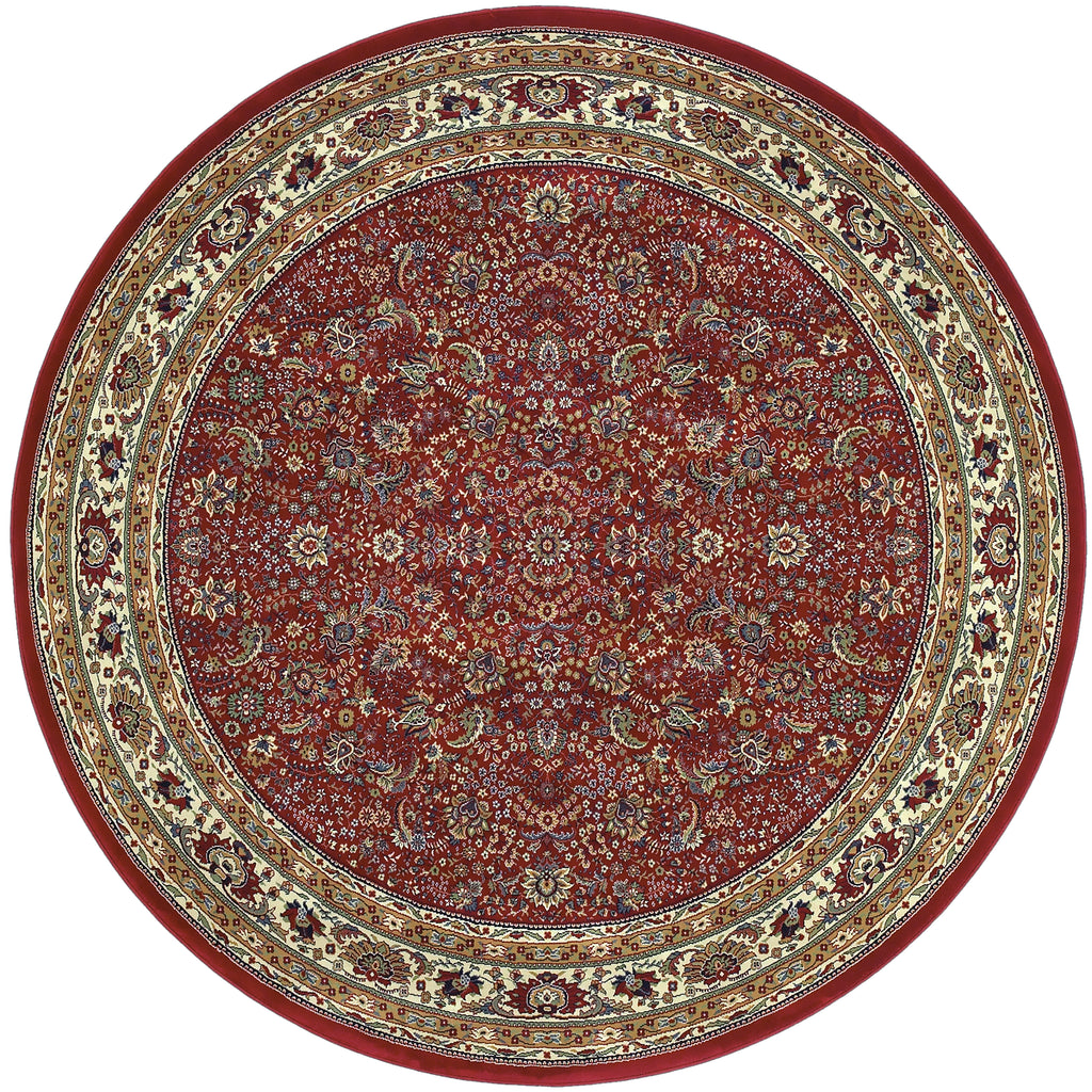 Ariana 113R3 Red/Ivory 8' Round Rug