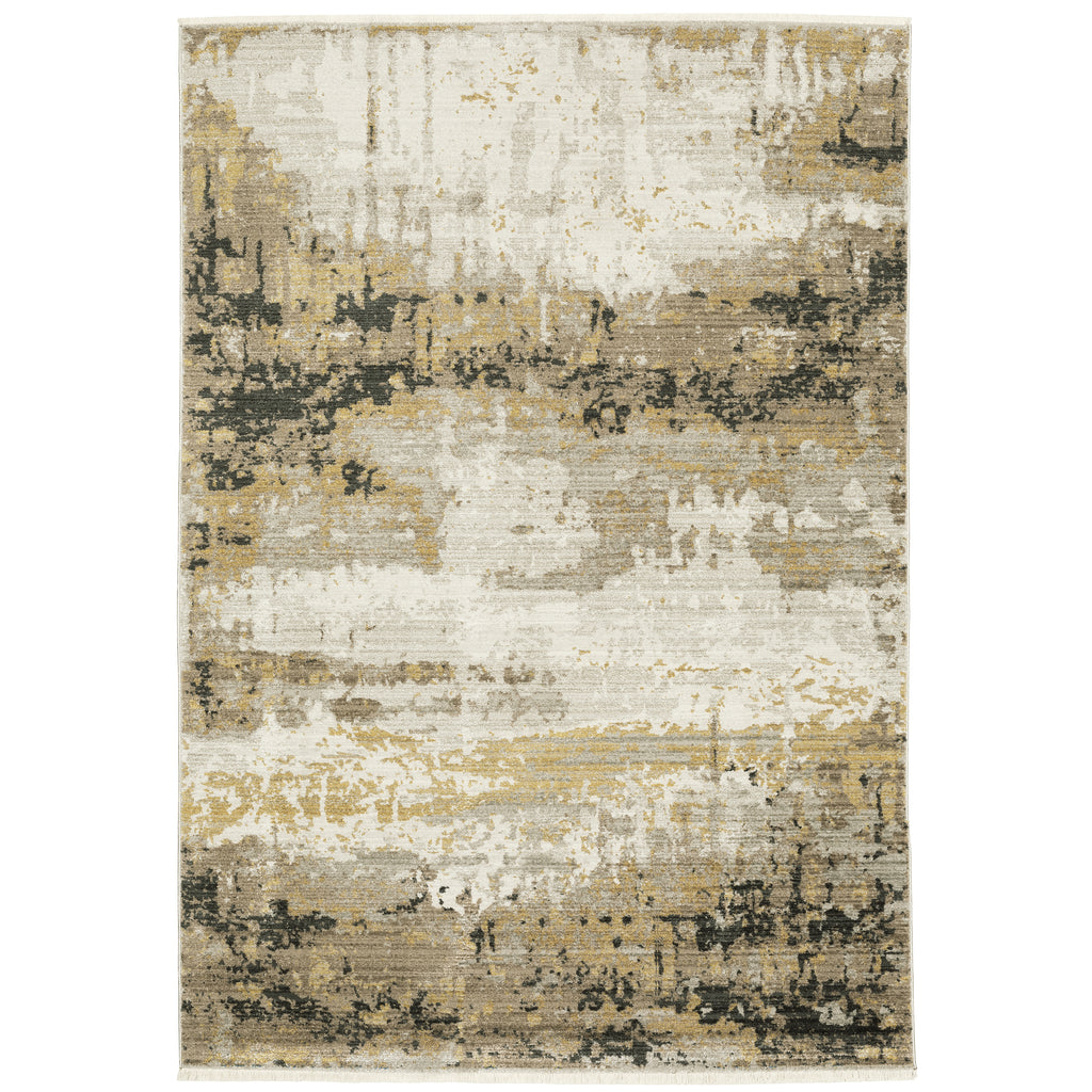 Bauer 2061X Gold/Black 2'3" x 7'6" Rug