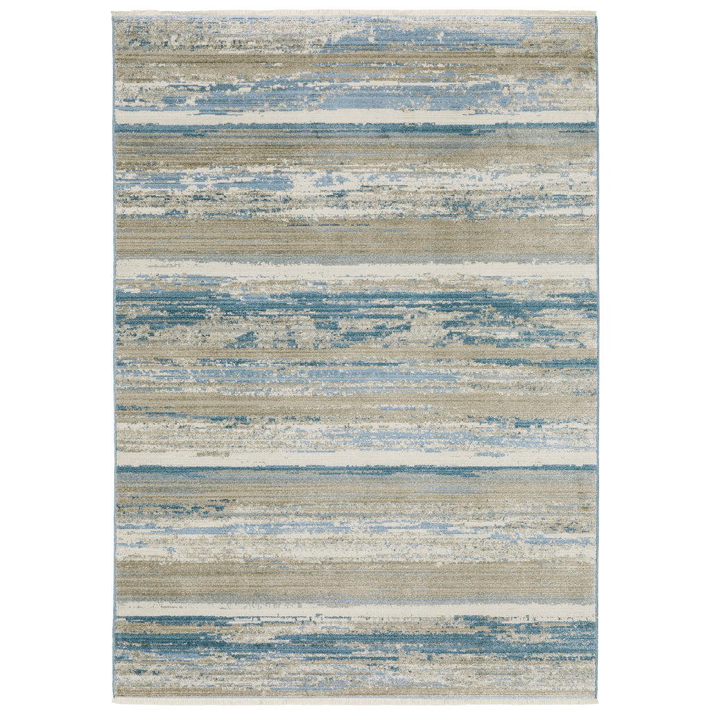 Bauer 042L2 Blue/Beige 2'3" x 7'6" Rug