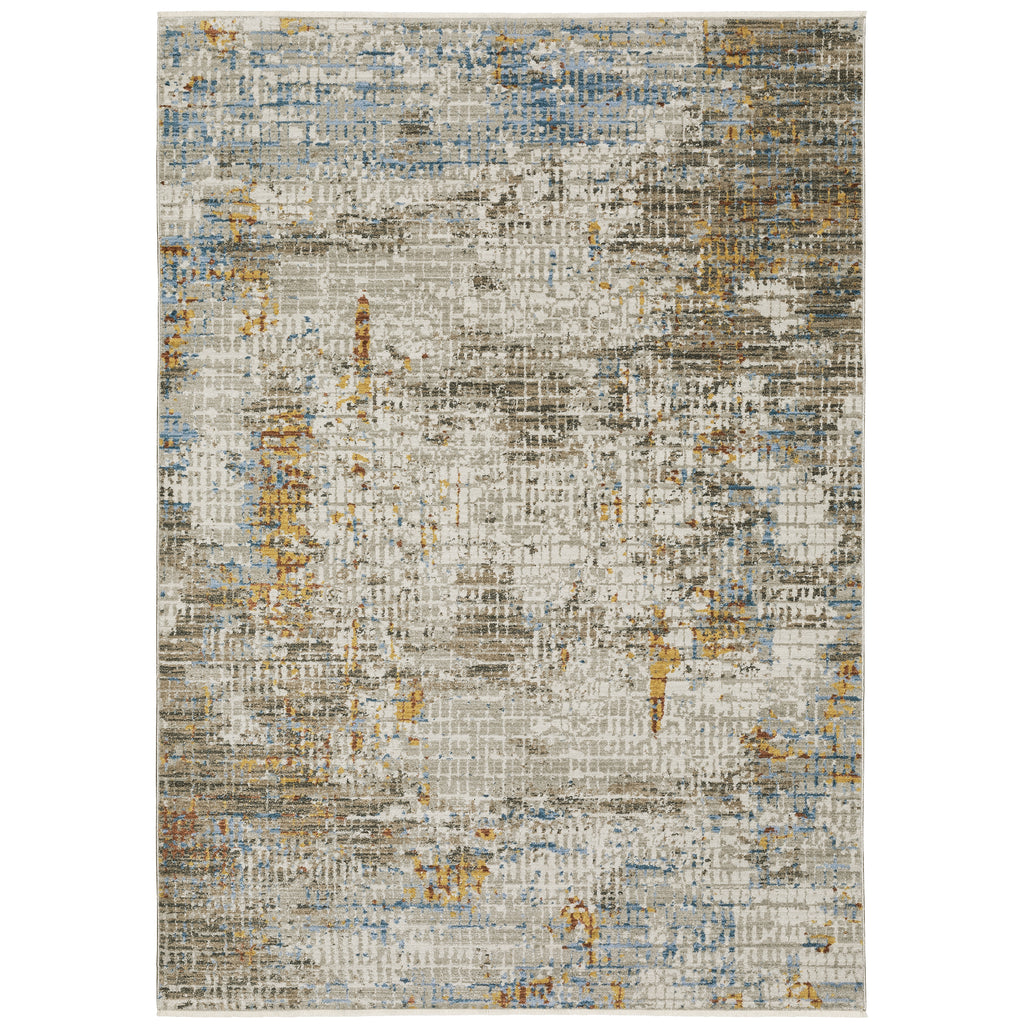 Bauer 005E2 Beige/Multi 2'3" x 7'6" Rug