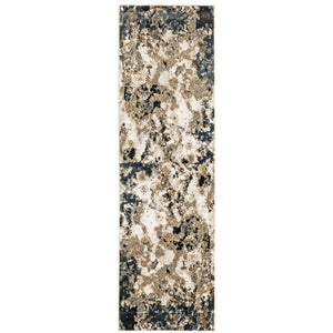 Bowen 1808Q Navy/Gold 3'10" x 5'5" Rug