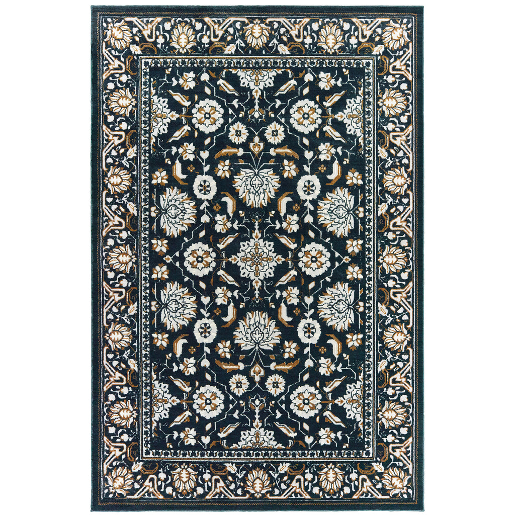 Bowen 534L2 Navy/Gold 3'10" x 5'5" Rug