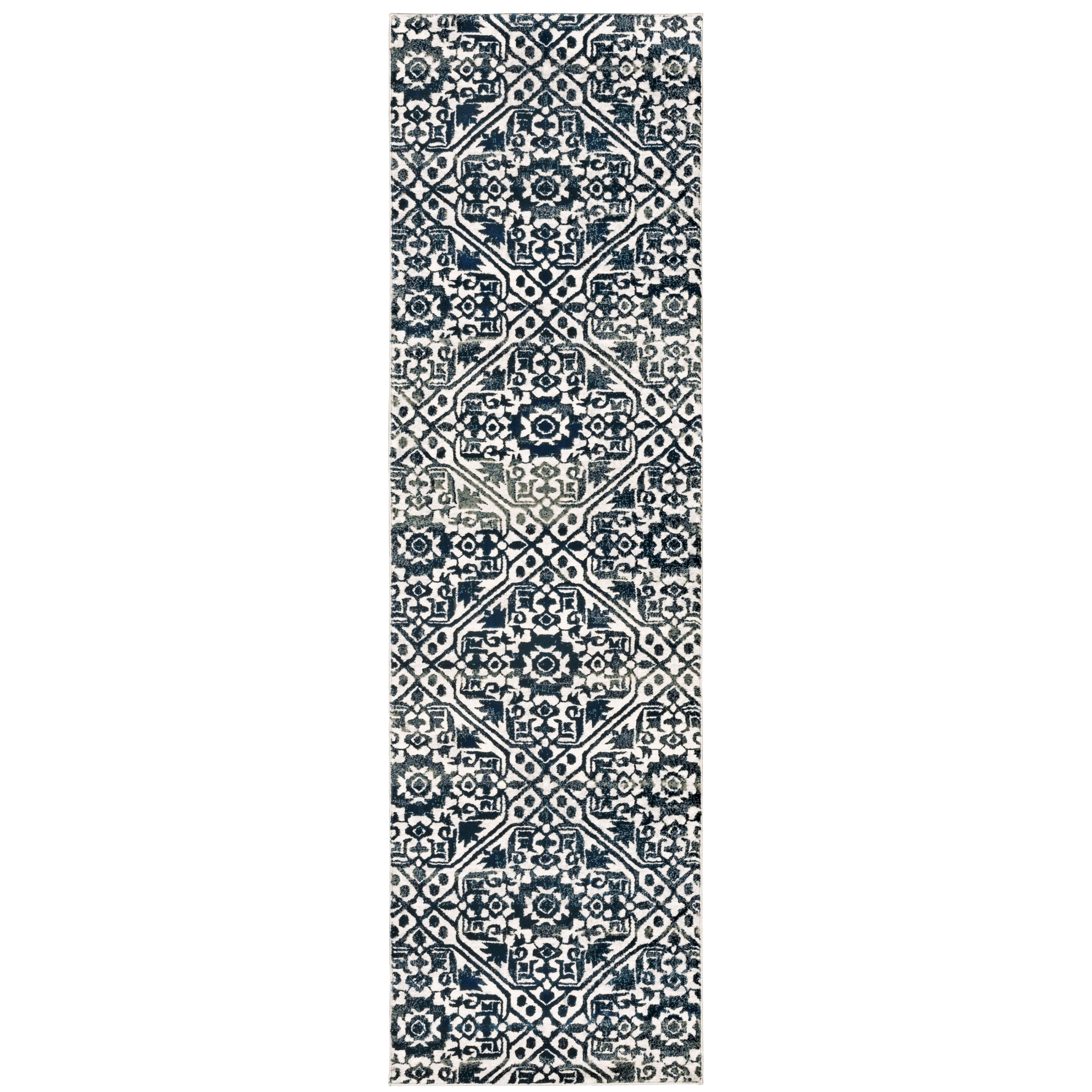 Bowen 5506E Navy/Ivory 3'10" x 5'5" Rug