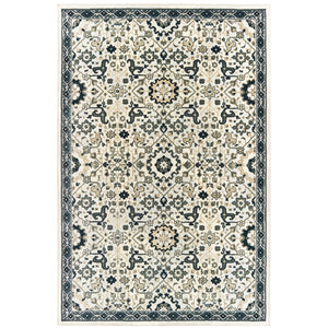 Bowen 073J2 Ivory/Navy 3'10" x 5'5" Rug