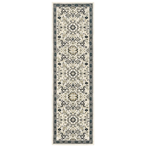 Bowen 073J2 Ivory/Navy 3'10" x 5'5" Rug