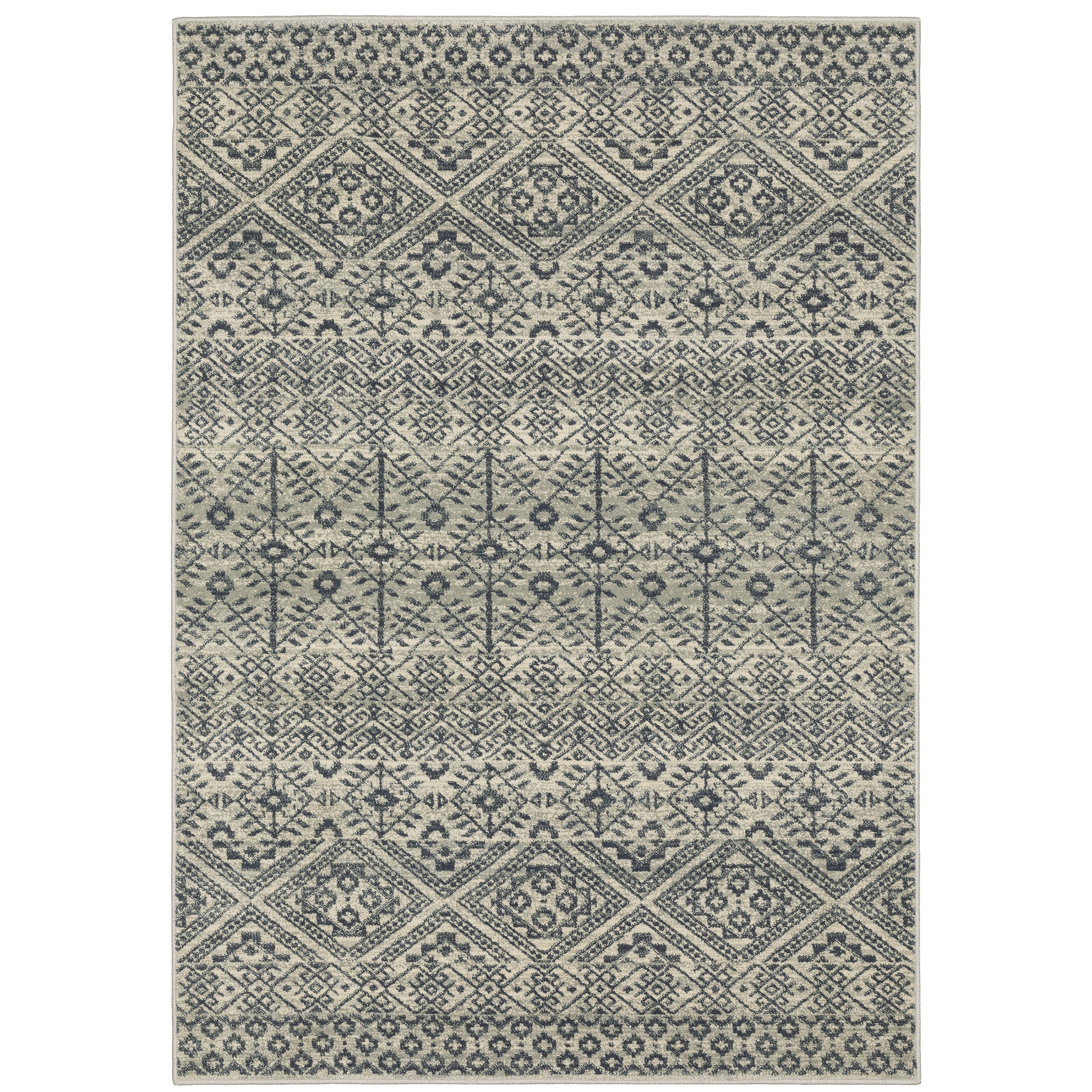 Branson Br02A Blue/Beige 3'3" x 5' Rug