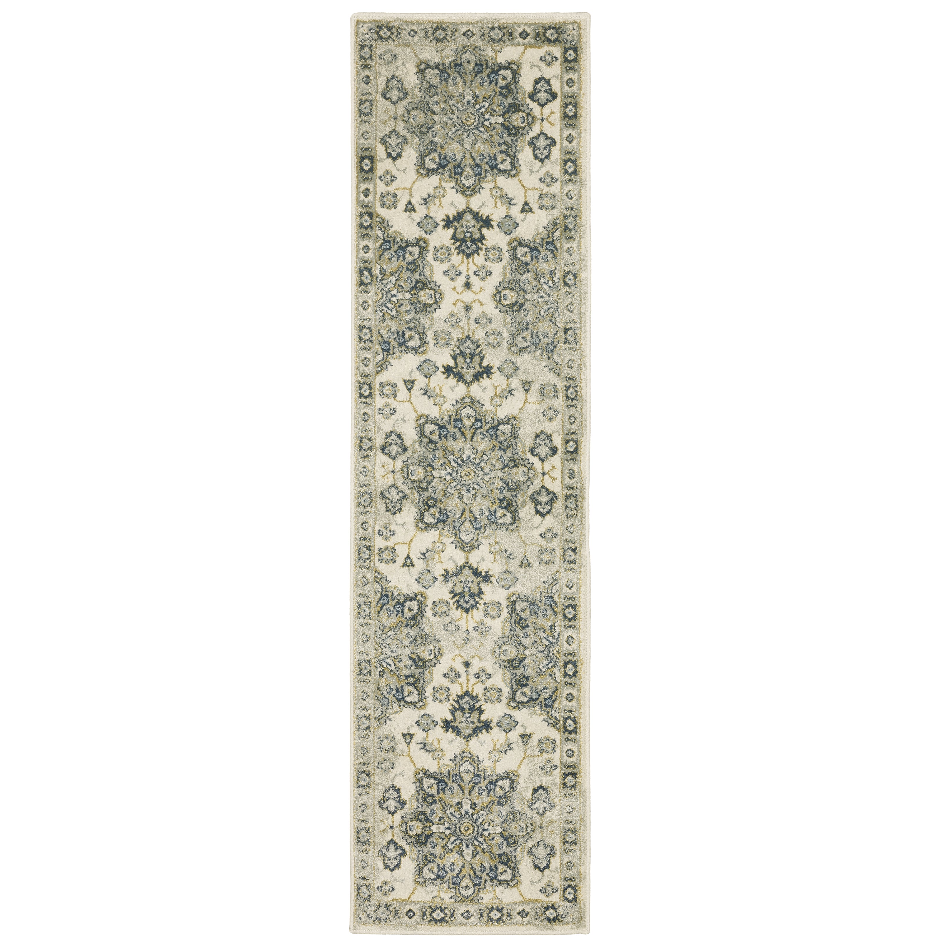 Branson Br04B Ivory/Blue 3'3" x 5' Rug