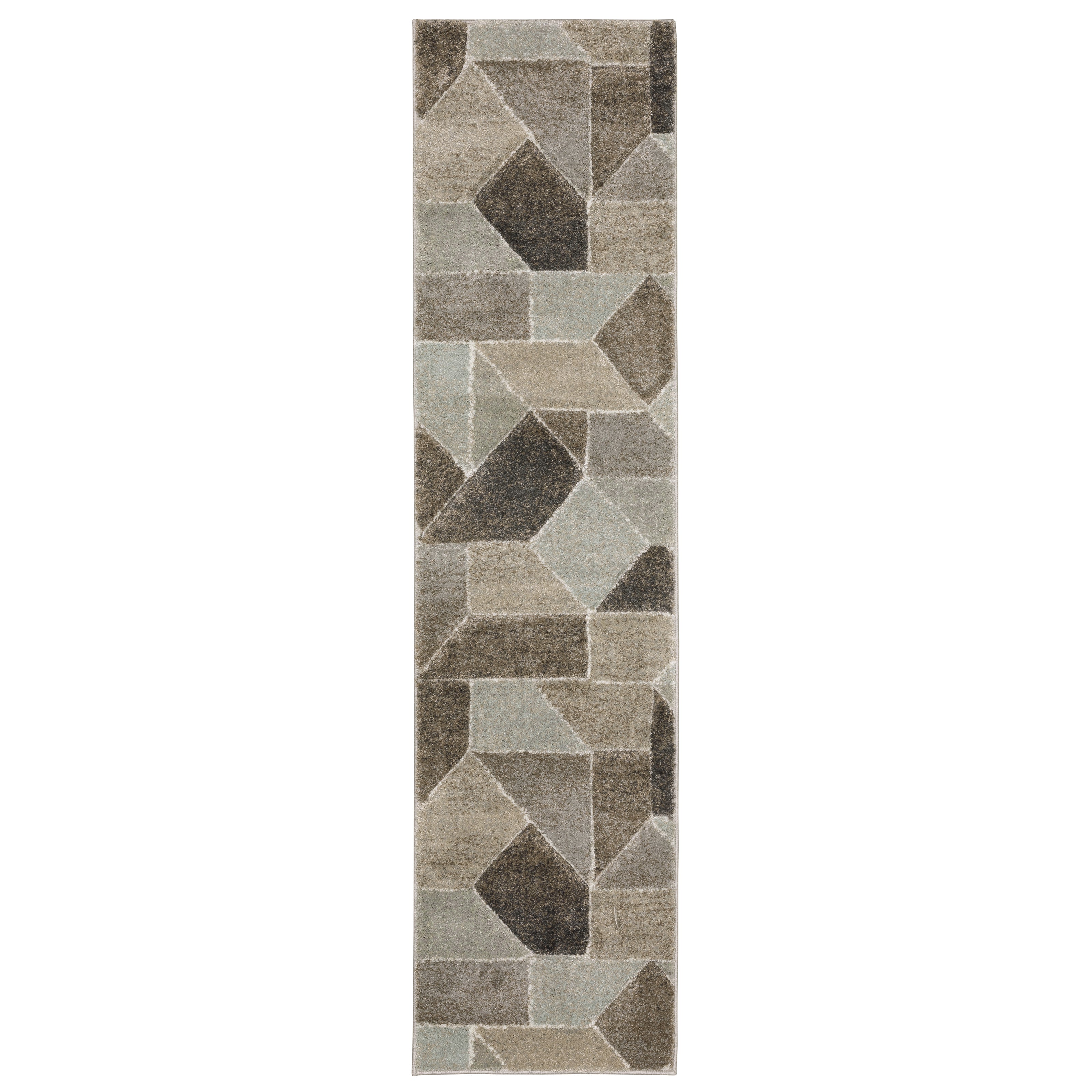 Cambria 004L2 Grey/Brown 1'10" x 7'6" Rug