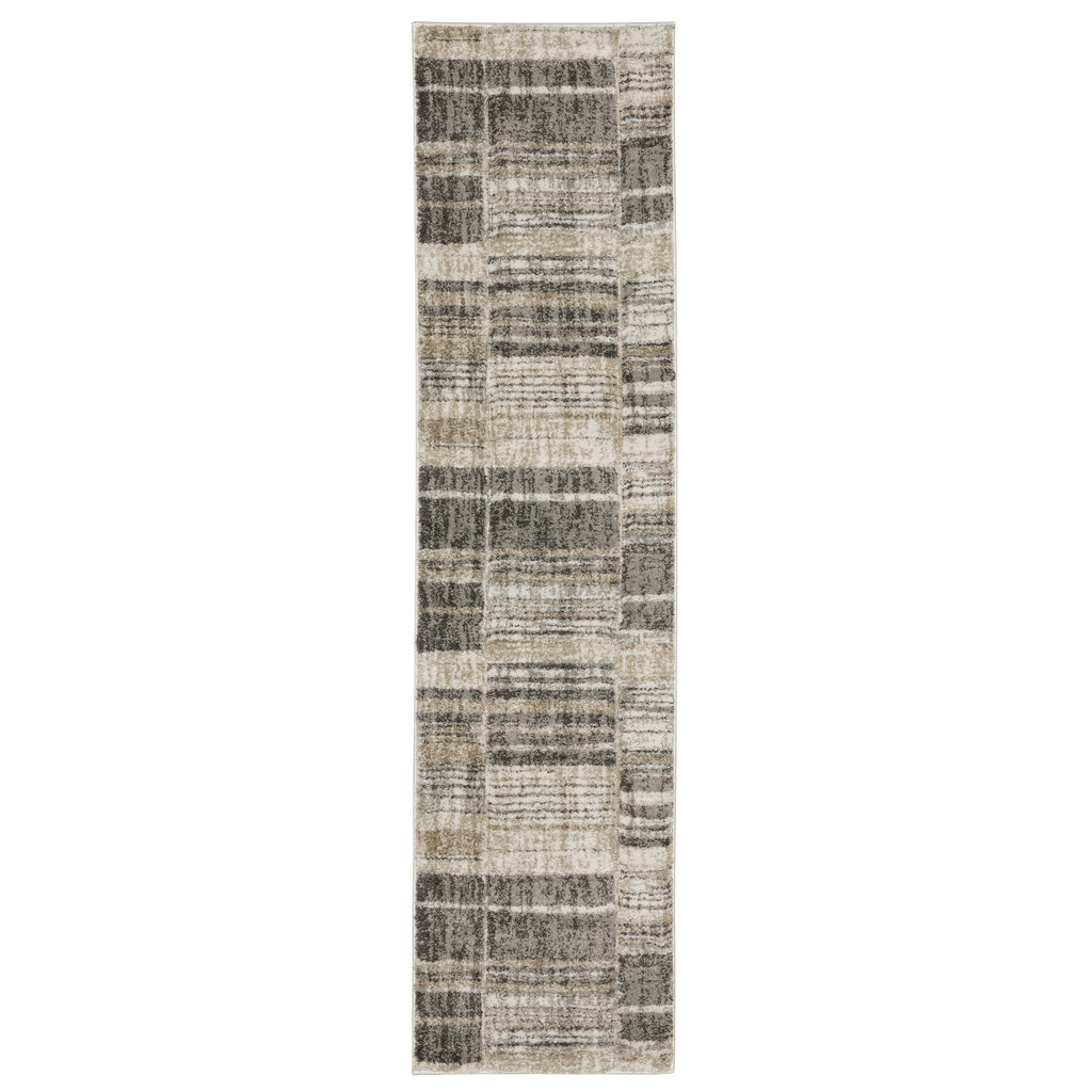 Cambria 055X2 Tan/Charcoal 1'10" x 7'6" Rug