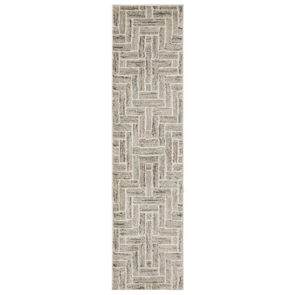 Cambria 093L2 Ivory/Beige 1'10" x 7'6" Rug