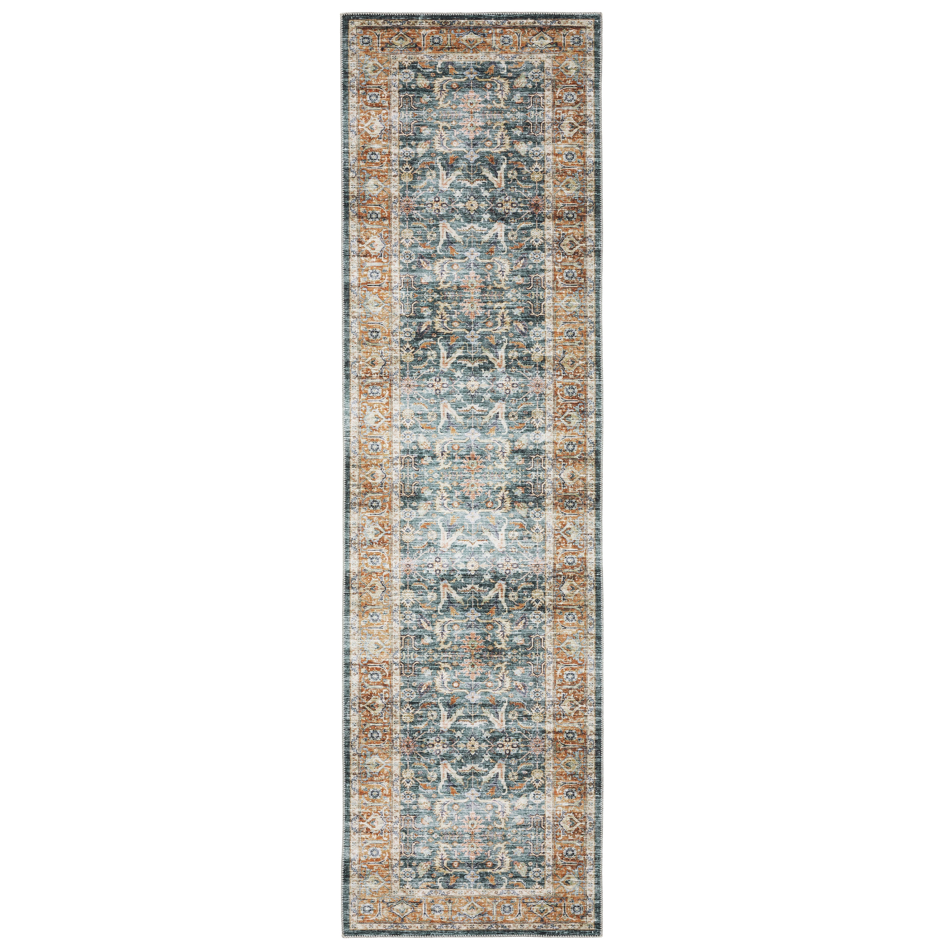 Charleston Cha06 Blue/Rust 2' x 3' Rug