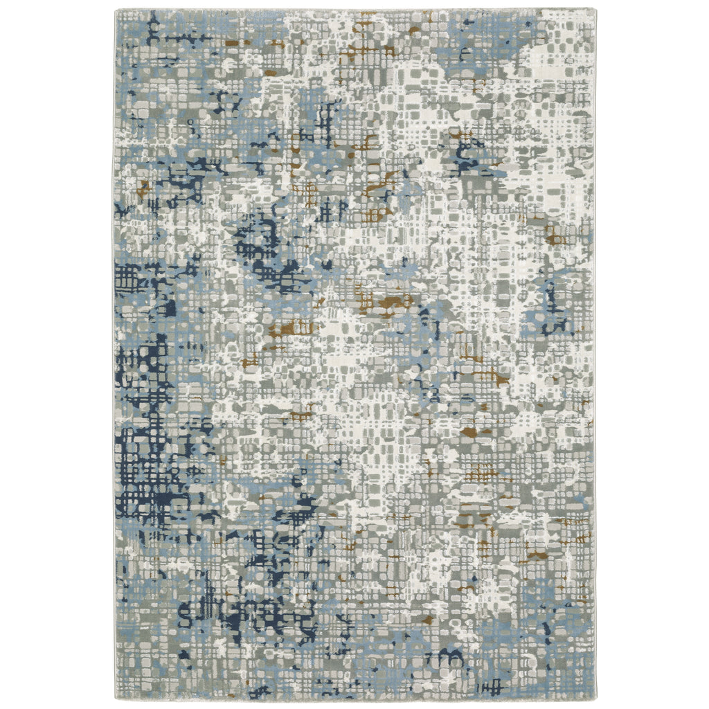 Easton 011E3 Blue/Ivory 3'3" x 5' Rug