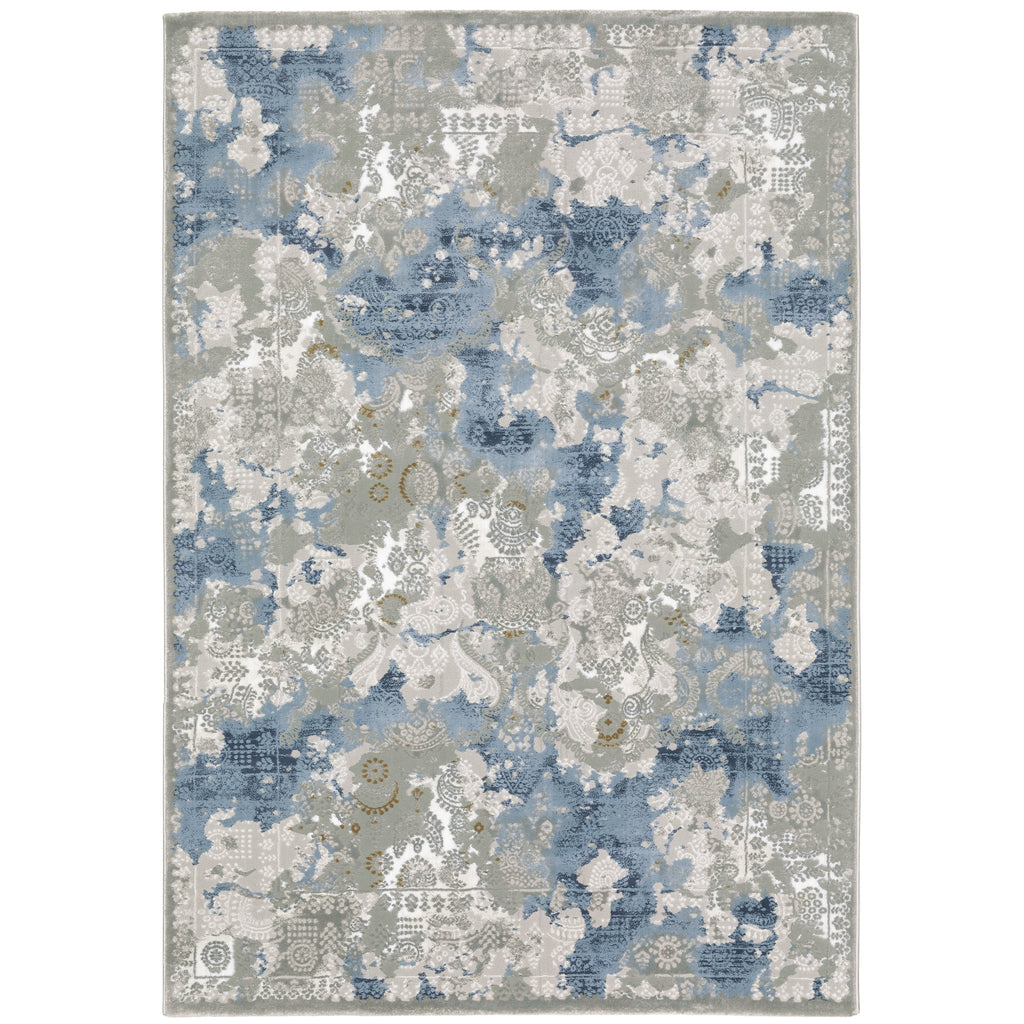 Easton 3313Q Grey/Blue 3'3" x 5' Rug